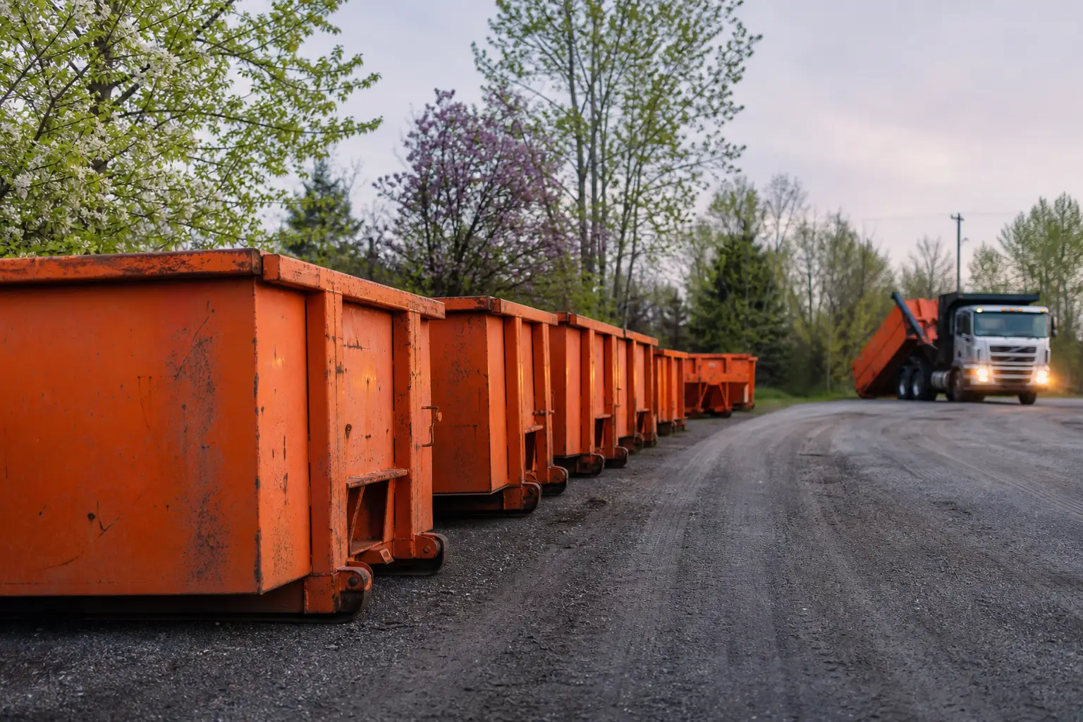 Yusuf Dumpster Rental crew and equipment, Lima, OH